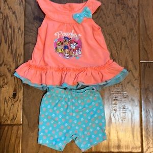 2 piece paw patrol girls outfit